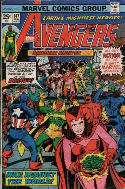 Avengers 147 - Captain America - Marvel Comics - Squadron Sinister - 147 May - War Against The World - Jack Kirby