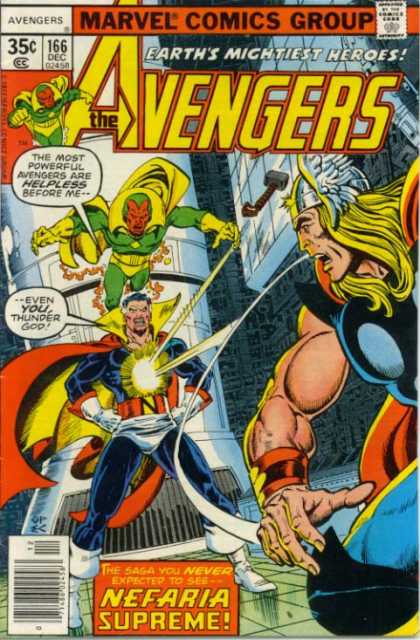 Avengers 166 - Vision - Thor - Nefaria - George Perez