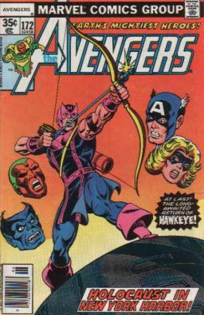 Avengers 172 - Marvel Comics Group - Earths Mightiest Heroes - Bow And Arrow - Holocaust In New York Harbor - Avengers - George Perez