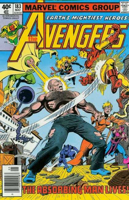 Avengers 183 - Earths Mightiest Heroes - The Absorbing Man Lives - One Against Many - Bald Hairy And Beautiful - Many Strengths - George Perez