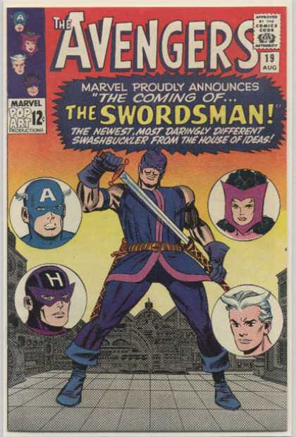 Avengers 19 - Swordsman - Scarlet Witch - Quicksilver - Hawkeye - Captain America - Dick Ayers, Jack Kirby