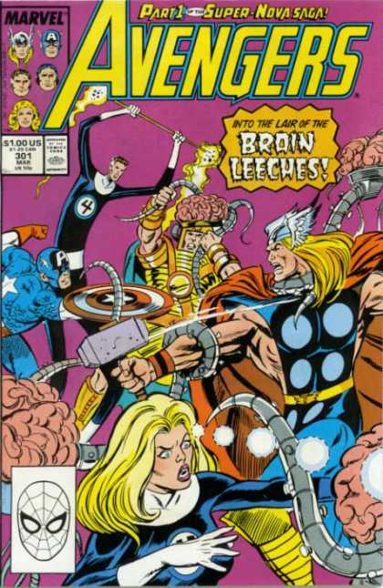 Avengers 301 - Captain America - Thor - Into The Lair Of The Brain Leeches - Mister Fantastic - Invisible Woman