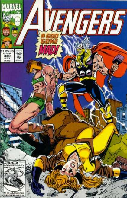 Avengers 349 - Thor - A God Gone Mad - Woman - Hurt - Hercules - Steve Epting
