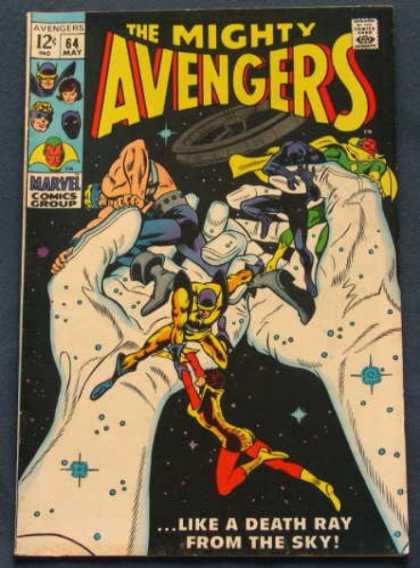 Avengers 64 - Space - Flying - Captured - Giant Hands - Villain - Gene Colan