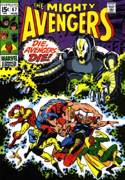 Avengers 67 - Thor - Iron Man - Ultron - Yellowjacket - Vision - Sal Buscema