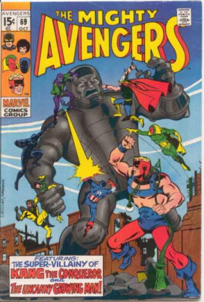 Avengers 69 - Thor - Mighty - Kang - Growing Man - Captain America - Sal Buscema