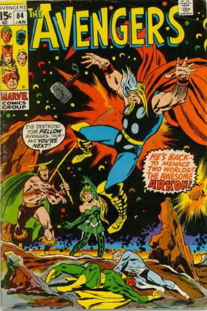 Avengers 84 - Thor - Arkon - Vision - Quicksilver - Enchantress - John Buscema