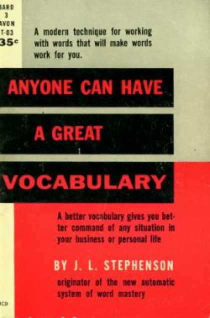 Avon Books - Anyone Can Have a Great Vocabulary - J.L. Stephenson
