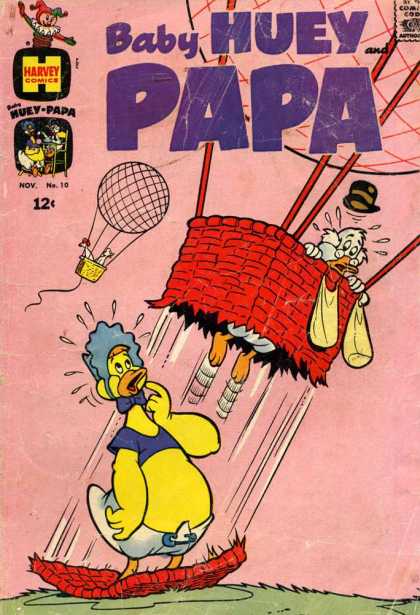 Baby Huey and Papa 10 - Chicken - Duck - Hot Air Balloon - Hat - Jack In The Box