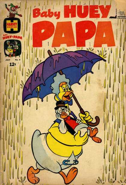 Baby Huey and Papa 8 - Bird - Rain - Umbrella - Bonnet - Hat