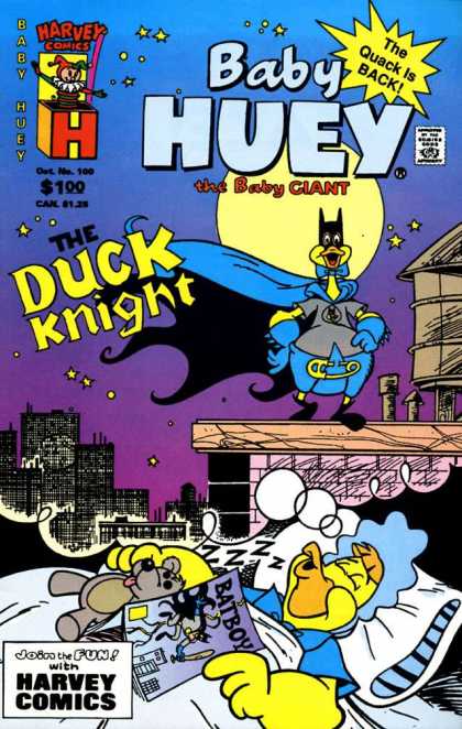Baby Huey the Baby Giant 100 - Batman Spoof - Spoof Comic Bock - Duck - Quack Knight - Dreaming Duck