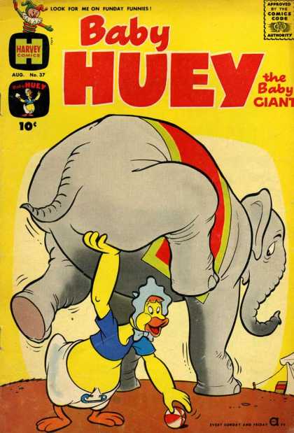 Baby Huey the Baby Giant 37 - Yello Duck - Elephant Strength - Ball - Lifting - Mucha Duck