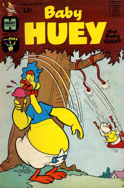 Baby Huey the Baby Giant 69 - Chicken - Ice Cream - Diaper - Tree - Swing