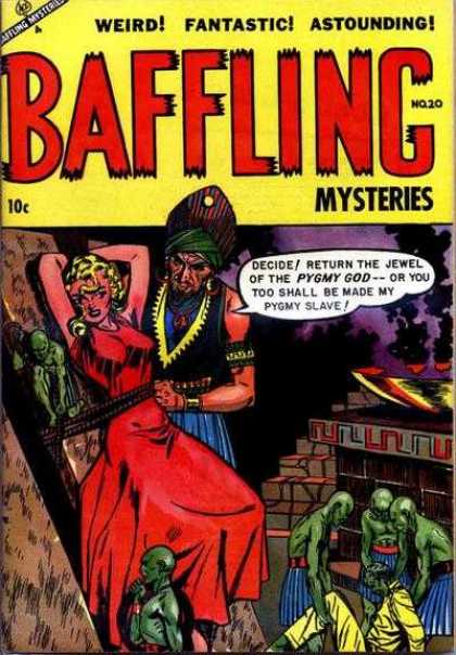 Baffling Mysteries 20 - No 20 - Red Dress - Pygmy God - Green Men - Blonde Hair