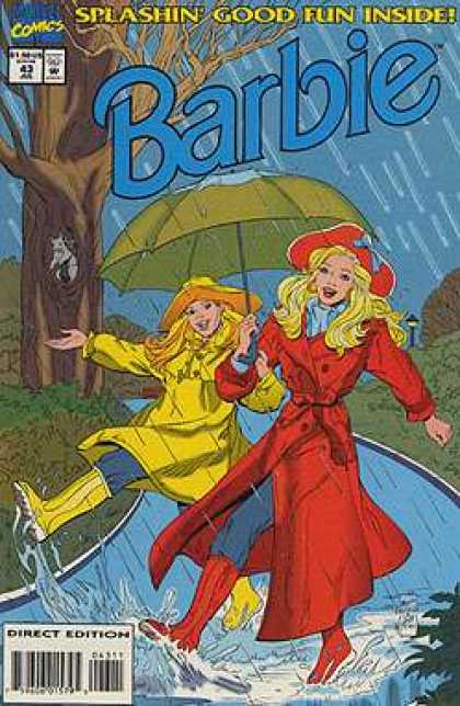 Barbie 43 - Singing In The Rain - Its Wet Out - Having A Good Time In The Rain - Barbie Has Fun In The Rain - Barbie And The Umbrella