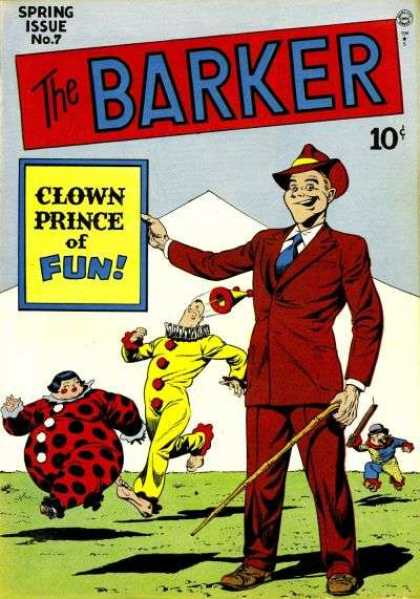 Barker 7 - Clowns - Man - Red Hat - Red Suit - Cane