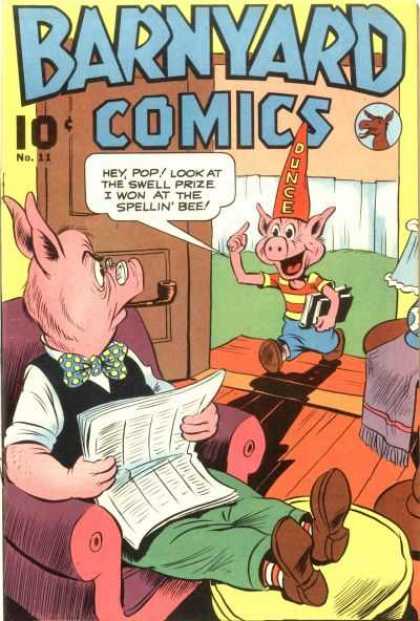 Barnyard Comics 11 - Pigs - Donkey - Door - Fance - Books