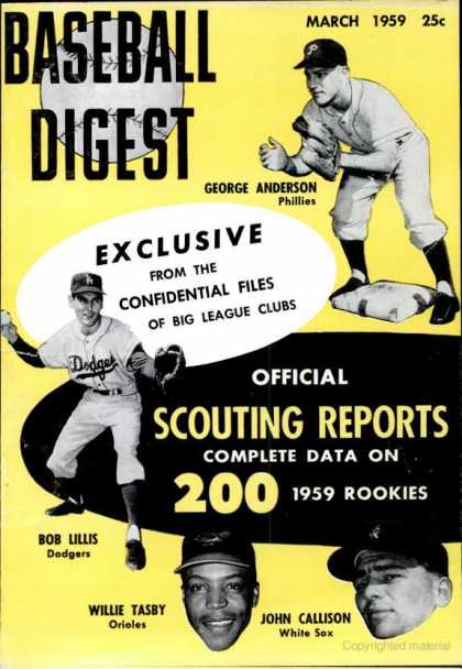 Baseball Digest - March 1959