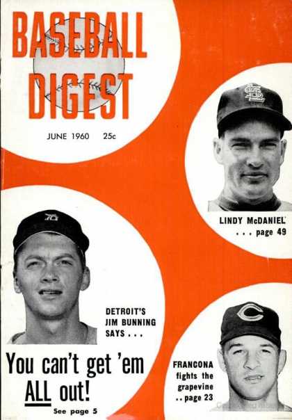 Baseball Digest - June 1960