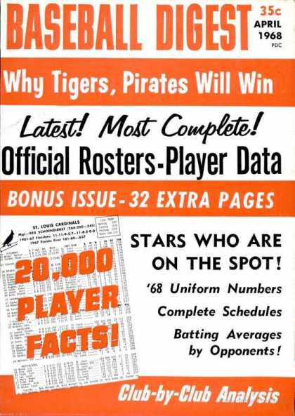 Baseball Digest - April 1968