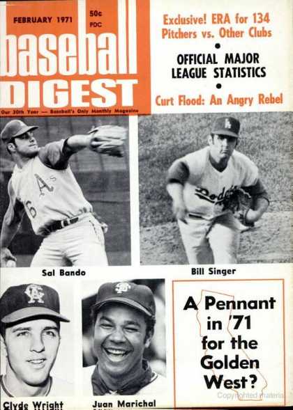 Baseball Digest - February 1971