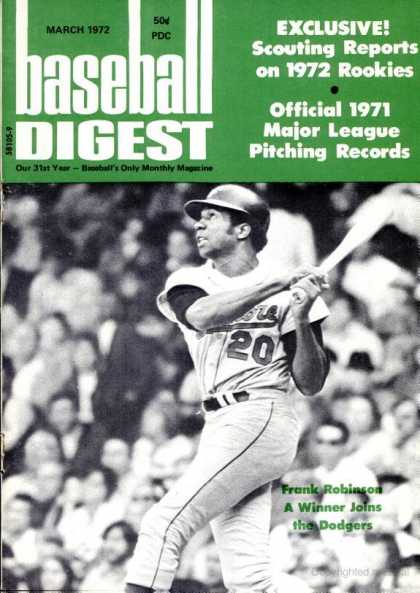 Baseball Digest - March 1972