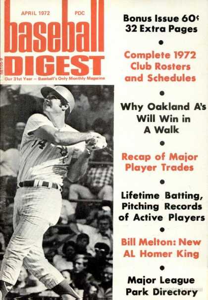Baseball Digest - April 1972