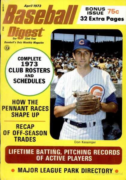 Baseball Digest - April 1973