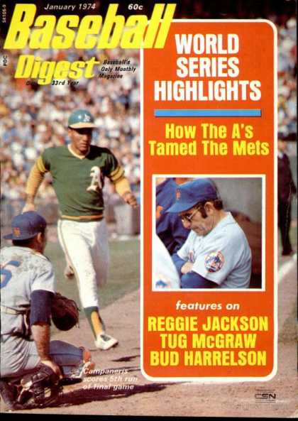 Baseball Digest - January 1974