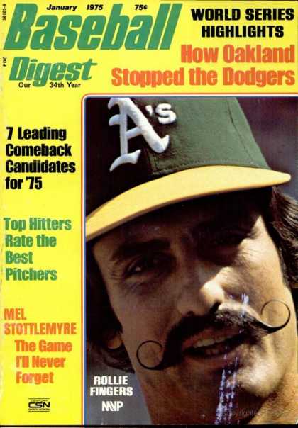 Baseball Digest - January 1975