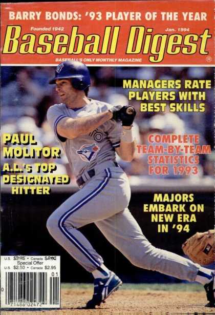 Baseball Digest - January 1994