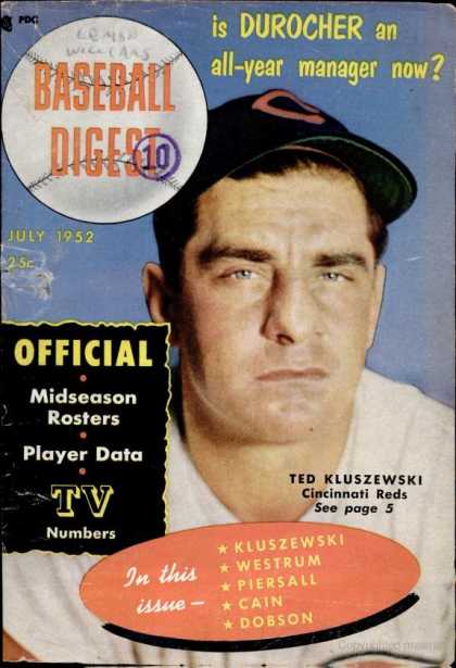 Baseball Digest - July 1952