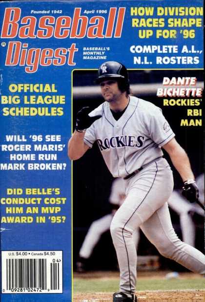 Baseball Digest - April 1996