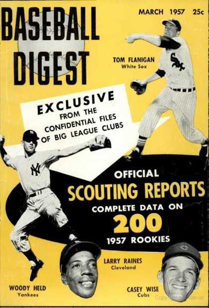 Baseball Digest - March 1957