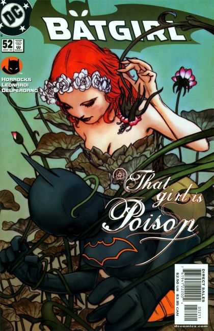 Batgirl 52 - That Girl Is Poison - White Flower Headband - Green Plants - Red Hair - Bat Emblem - James Jean
