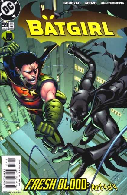 Batgirl 59 - Robin - Boy Wonder - Top Of The Building - Hand To Hand - Fistfight