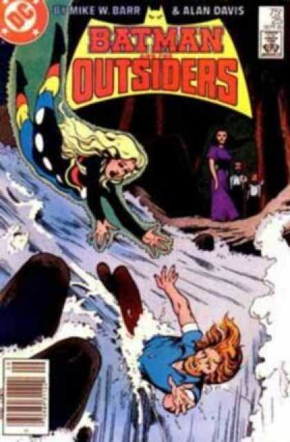 Batman and the Outsiders 25 - Cartoon - Man - Lady - Water - Blue - Alan Davis