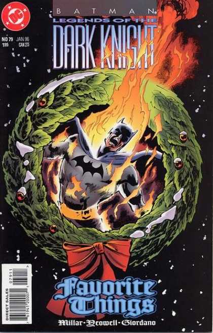 Batman: Legends of the Dark Knight 79 - Christmas Special - Outter Space - Snowing - Superhero - Batman On Fire