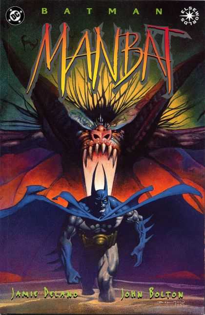 Batman: Manbat 1 - Jamic Deland - John Bolton - The Cover Showes About The Batman Running Away From This Place - This Cover The Manbat Is Most Powerfull Devil - Who Will Win Atlast I Dono