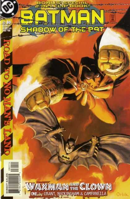 Batman: Shadow of the Bat 80 - Batman - Road To No Mans Land - Flipbook - Waxman And The Clown - Flying Through The Sky