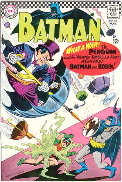 Batman 190 - Dc - Mail - No 190 - The Penguin - Umbrellas - Carmine Infantino
