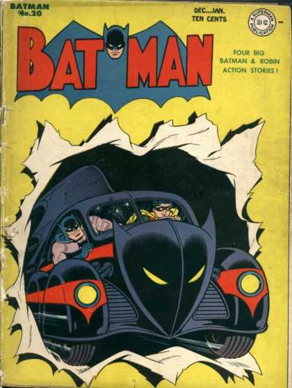 Batman 20 - No 20 - December-january - Four Big Batman And Robin Action Stories - Robin - Batmobile