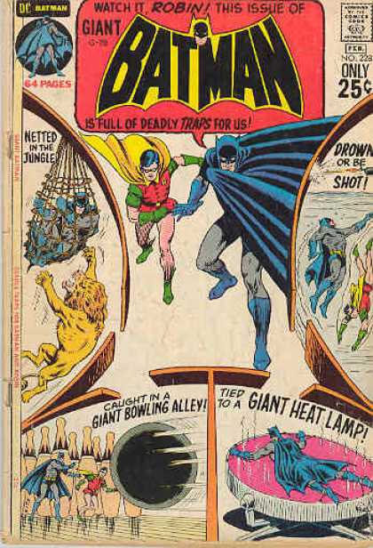 Batman 228 - Batman - Netted In The Jungle - Giant Bowling Alley - Giant Heat Lamp - Drown - Curt Swan, Murphy Anderson