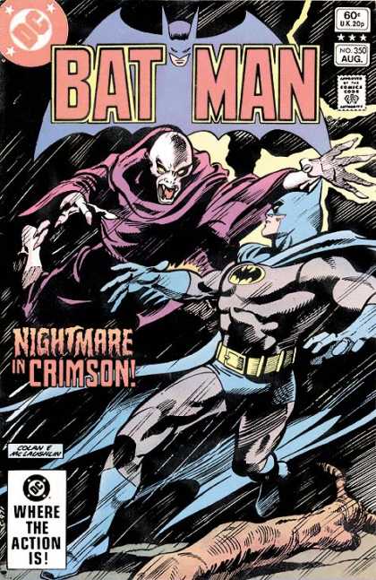 Batman 350 - Where The Action Is - Nightmare In Crimson - Ghost - Laughlan - Night - Gene Colan
