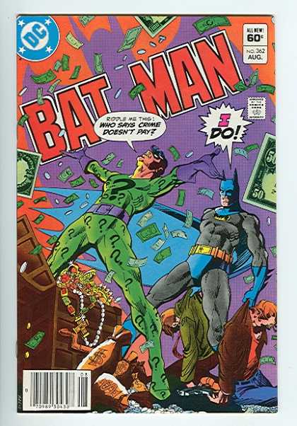 Batman 362 - All New - Money - I Do - Approved By The Comics Code - All New 60c
