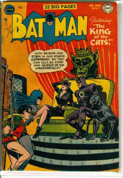 Batman 69 - Throne - Superhero - Speech Bubble - Robin - The King Of The Cats