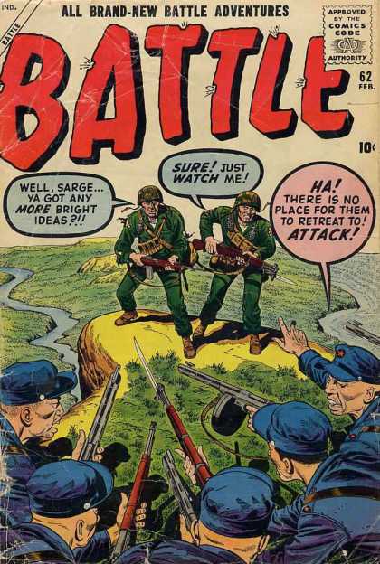 Battle 62 - Army - Military - 10 Cents - Speech Bubble - Guns