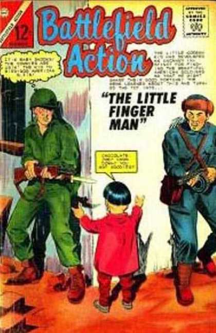 Battlefield Action 55 - The Little Finger Man - Soldier - Comics Code - Chocolate - Baby