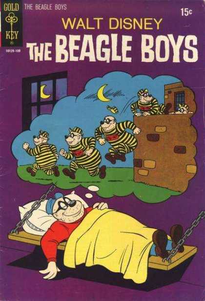 Beagle Boys 12 - Disney Comics - Criminals Escaping - Dreaming Of Escape - Beagles - Jail Dreaming