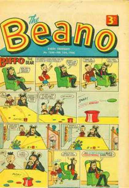 Beano 1230 - Bear - Easy Chair - Table - Tiddly-winks - Boy
